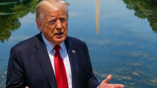 Trump Defends Reflecting Pool Condition Amid Criticism