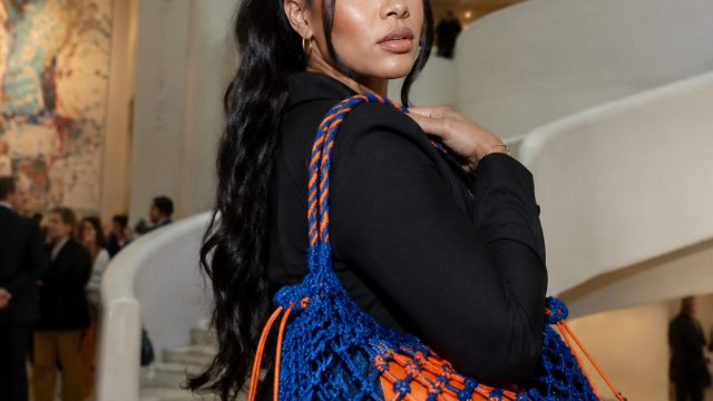 Jordyn Woods' Iconic Knicks Bag: A Symbol of Team Spirit at the Guggenheim | p slot shelving, cmd369